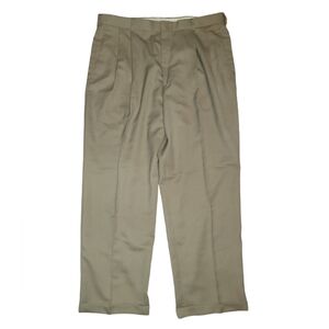 Slates wool blend size 30X40 cuffed khaki/brown dress pants pleated front